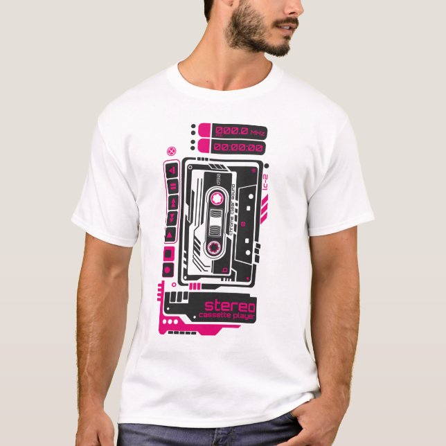Retro Future Cassette Player T-Shirt (Front)