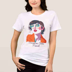 Retro-Future Chic: 70's Inspired Elegance Tri-Blend Shirt