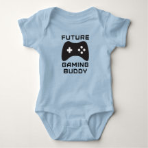 Retro Future Gaming Buddy Blue Bodysuit Baby Gift 