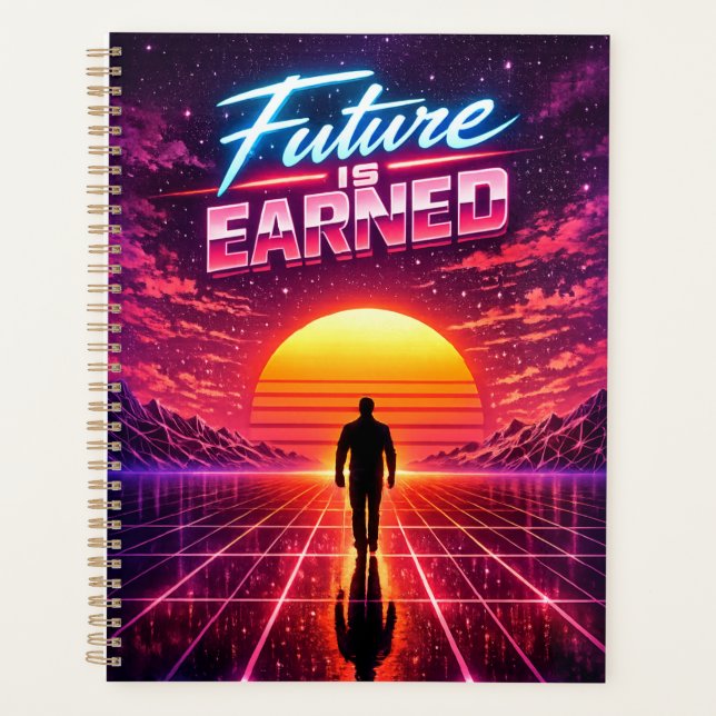 Retro Future Motivation Poster Planner (Front)