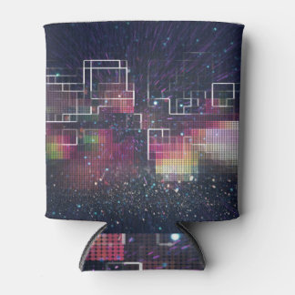 Retro Futurism: 80's Neon Geometric Can Cooler