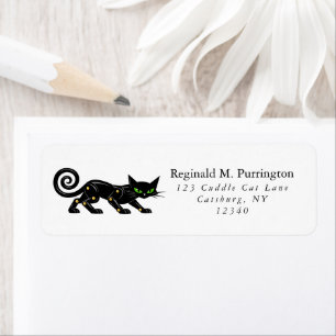 Retro Futurist Atomic Steampunk Black Cat