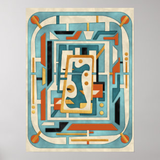 Retro Futurist Mid Century Modern Poster