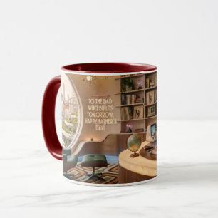 Retro Futurist Solopreneur Dad Card Mug