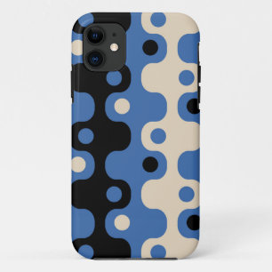 Retro Futuristic Abstract Pattern iPhone 11 Case