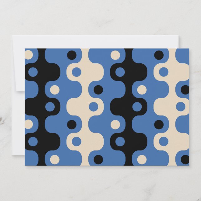 Retro Futuristic Abstract Pattern Invitation (Front)