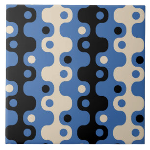 Retro Futuristic Abstract Pattern Tile