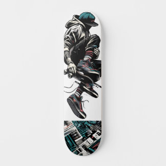Retro-Futuristic Tech Street Art Skateboard 23