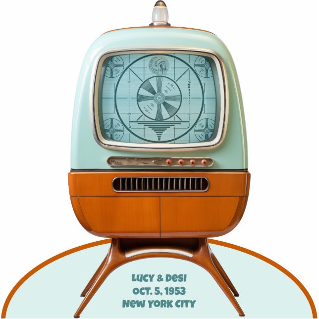 Retro-Futuristic TV Photo Frame Sculpture Standing Photo Sculpture (Front)