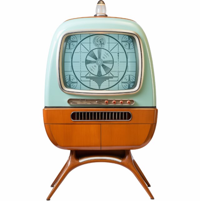 Retro-Futuristic TV Photo Sculpture Magnet (Front)