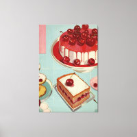 Retro futuristicic cherry cake