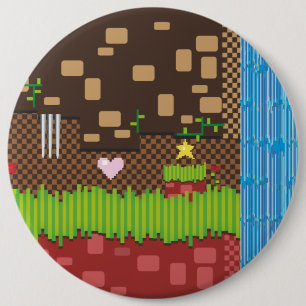 Retro Game 6 Cm Round Badge