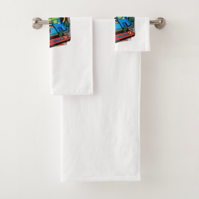  Retro game console  Bath Towel Set (Insitu)
