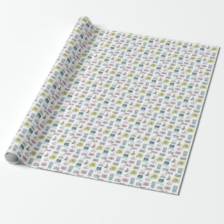 Retro Game Controllers: Colourful Seamless Pattern Wrapping Paper