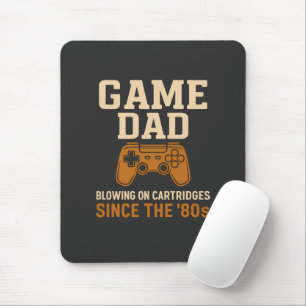 Retro Game Dad '80s Cartridge Vibes Mouse Mat