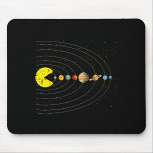 Retro Game Eating Planets Space Galaxy Gaming Boys Mouse Mat