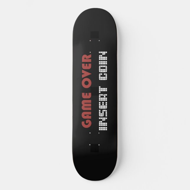 Retro Game Over Skateboard (Front)