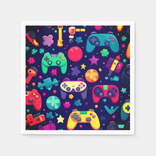 Retro Gamer Arcade Birthday Party  Napkins
