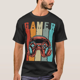 Retro Gamer Art - Vintage Gaming Controller T-Shirt