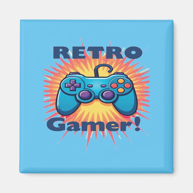 Retro Gamer Controller Design for Classic Gaming Magnet (Front)