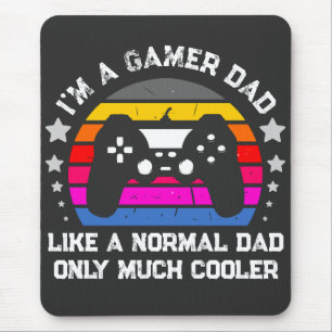 Retro Gamer Dad Cooler Than Normal Dad Mouse Mat