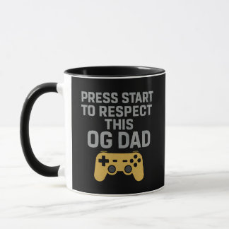 Retro Gamer Dad Respect Quote Mug