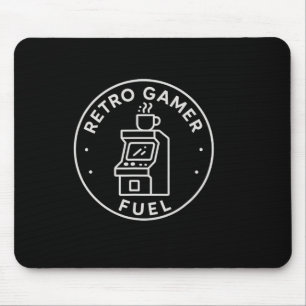 Retro Gamer Fuel Arcade Coffee Gaming For 80s Dads Mouse Mat