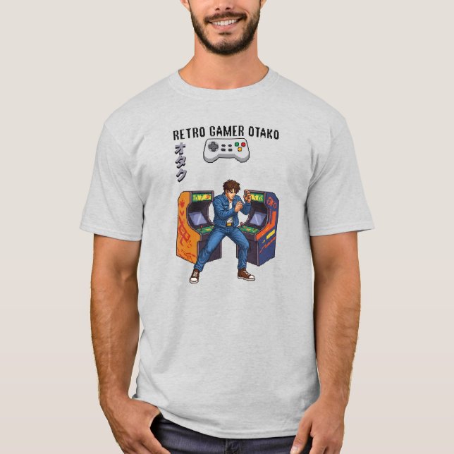 Retro Gamer Otaku: 90s Arcade Tee (Front)
