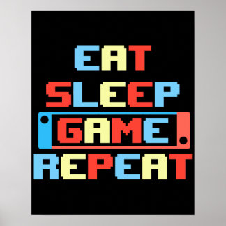 Retro Gamer Poster. Funny video games Poster