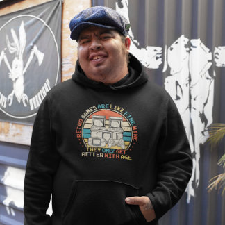 Retro Games Age Like Fine Wine - Video Game Hoodie