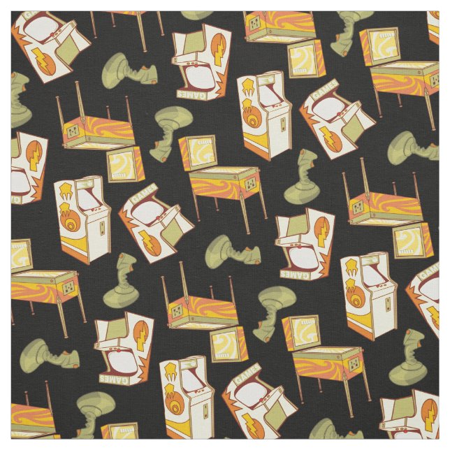 Retro Games Pattern Fabric (Swatch)