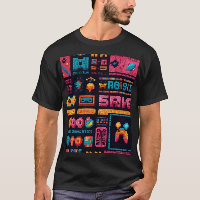 Retro Gaming: A Pixelated Paradise T-Shirt (Front)