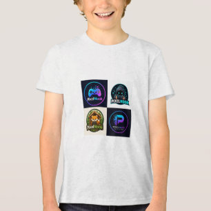 Retro Gaming Badges Boys T-Shirt   Kids Gamer Tee