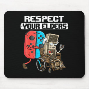 Retro Gaming Funny Gamer Controller 80s Respect Yo Mouse Mat