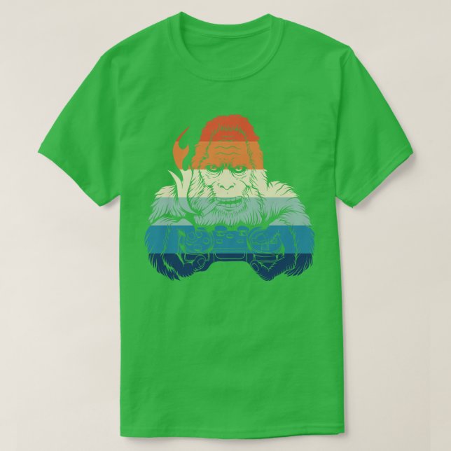 Retro Gaming Gorilla T-Shirt (Design Front)