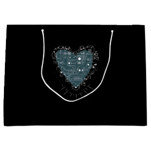 Retro Gaming Heart Video Game Controllers Gamer Large Gift Bag