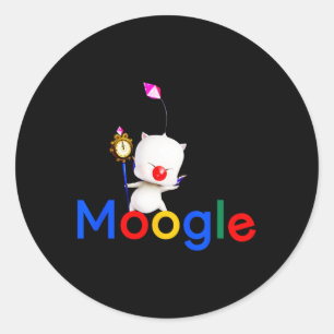 Retro Gaming Kawaii Video Game Moogle Kupo Gamer 2 Classic Round Sticker