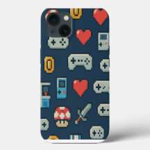 Retro Gaming Pixel Icons Colourful 8-Bit Gamer 