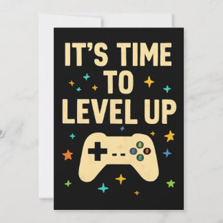 Retro Gaming Themed Invitation Card"