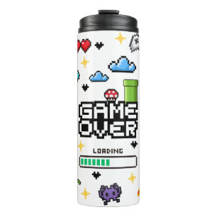 Retro Gaming Video Thermal Drink Bottle Tumbler