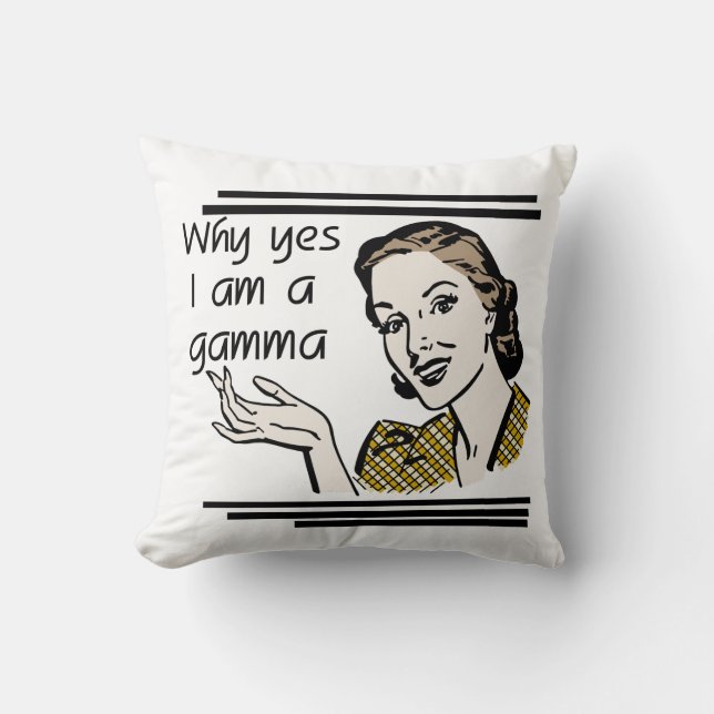 Retro Gamma Gifts Cushion (Front)
