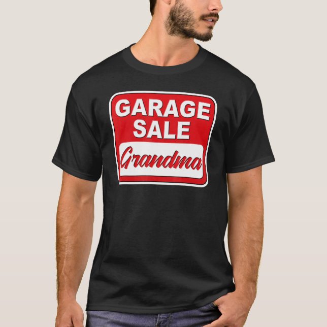 Retro Garage Sale Grandma Thrifting T-Shirt (Front)