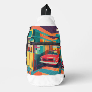 "Retro Garage Vibes" Sling Bag