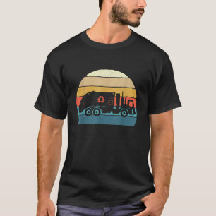 Retro Garbage Truck Truck Trash Recycling Waste T-Shirt