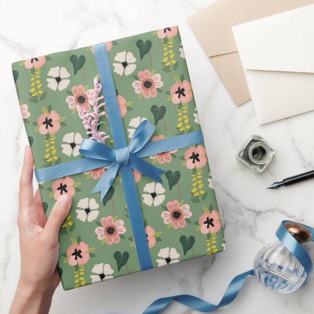 Retro Garden Bloom Wrapping Paper (Gifting)