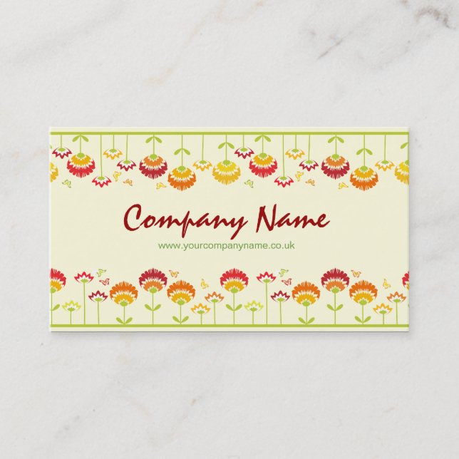 Retro garden Business Card (Front)