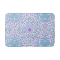 Retro garden florals in blue and violet