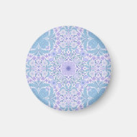 Retro garden florals in blue and violet