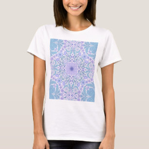 Retro garden florals in blue and violet T-Shirt