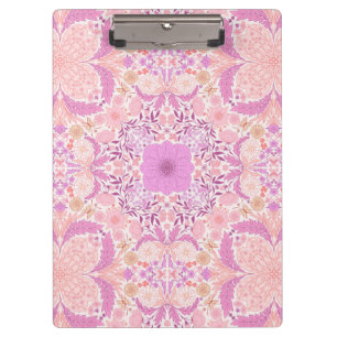 Retro garden florals  in pink clipboard